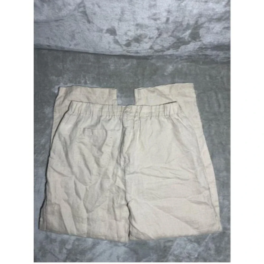 Quince Linen Ankle Pants Women's Size Small Flax Crop Minimalist